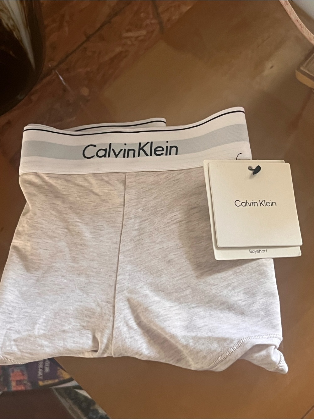 Calvin Klein Light brown Cotton Boxer Briefs with White Logo Waistband